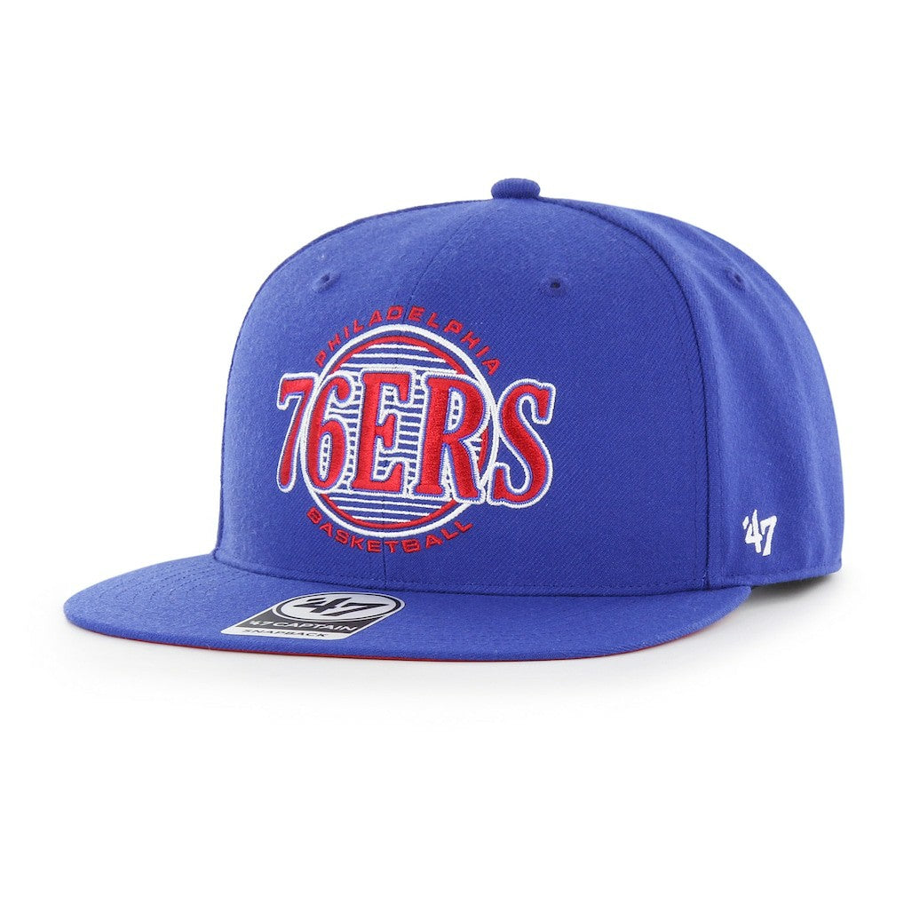 47 brand Philadelphia 76ers '47 High Post Captain Snapback Hat Royal