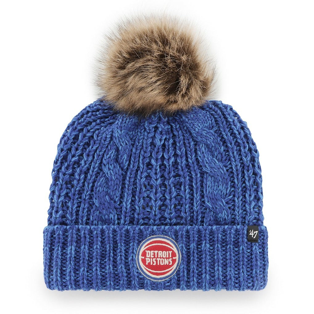 47 brand Detroit Pistons '47 Women's Meeko Cuffed Knit Hat with Pom Royal