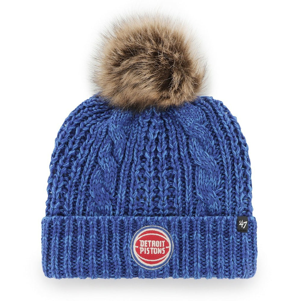 47 brand Detroit Pistons '47 Women's Meeko Cuffed Knit Hat with Pom Royal