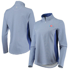 Chicago Cubs Tommy Bahama Women's Aubrey Stripe Block IslandZone Half-Zip Jacket Discount