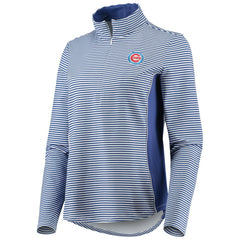 Chicago Cubs Tommy Bahama Women's Aubrey Stripe Block IslandZone Half-Zip Jacket Discount
