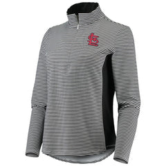 St. Louis Cardinals Tommy Bahama Women's Aubrey Stripe Block IslandZone Half-Zip Jacket Sale