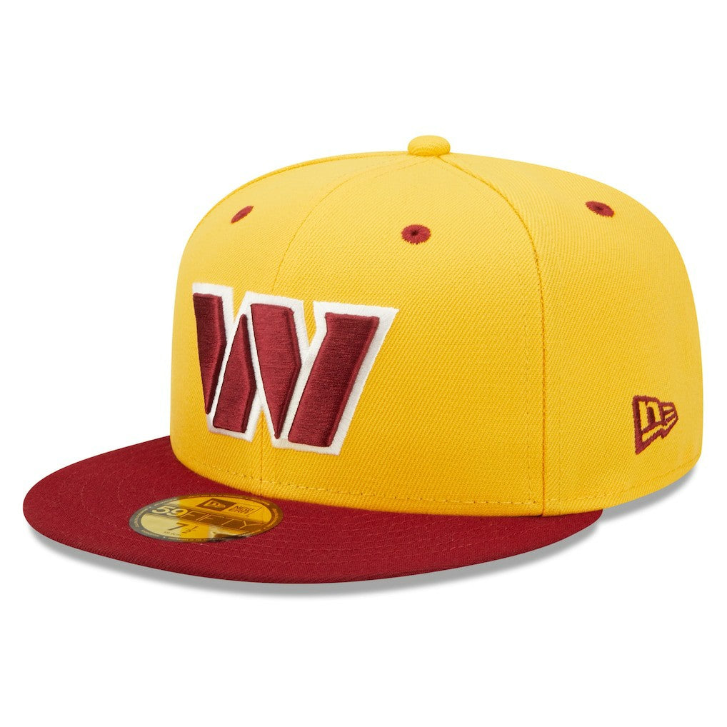 Washington Commanders New Era Flipside 2Tone 59FIFTY Fitted Hat - Gold/Burgundy - NFL