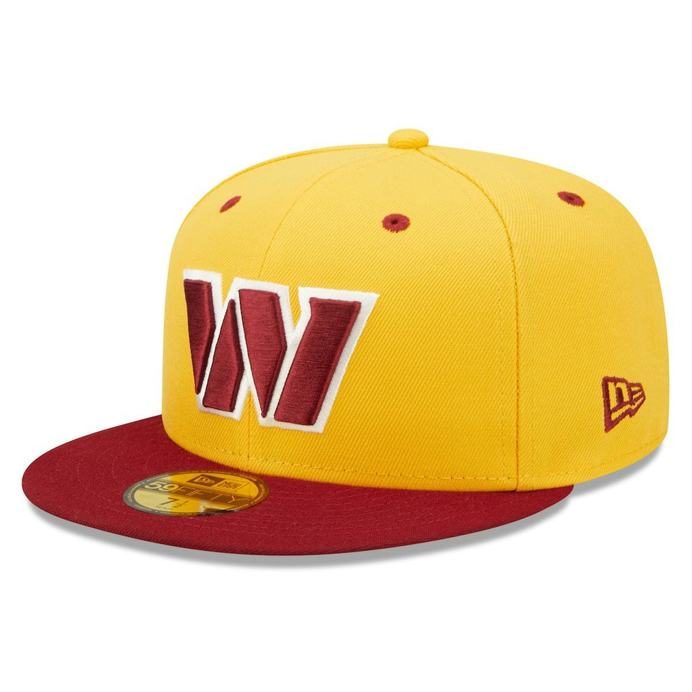 Washington Commanders New Era Flipside 2Tone 59FIFTY Fitted Hat - Gold/Burgundy - NFL