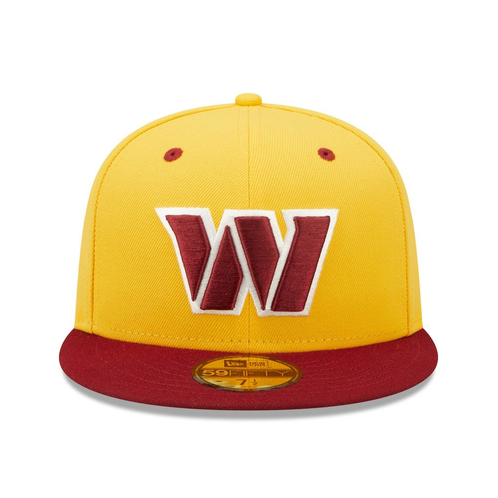 Washington Commanders New Era Flipside 2Tone 59FIFTY Fitted Hat - Gold/Burgundy - NFL