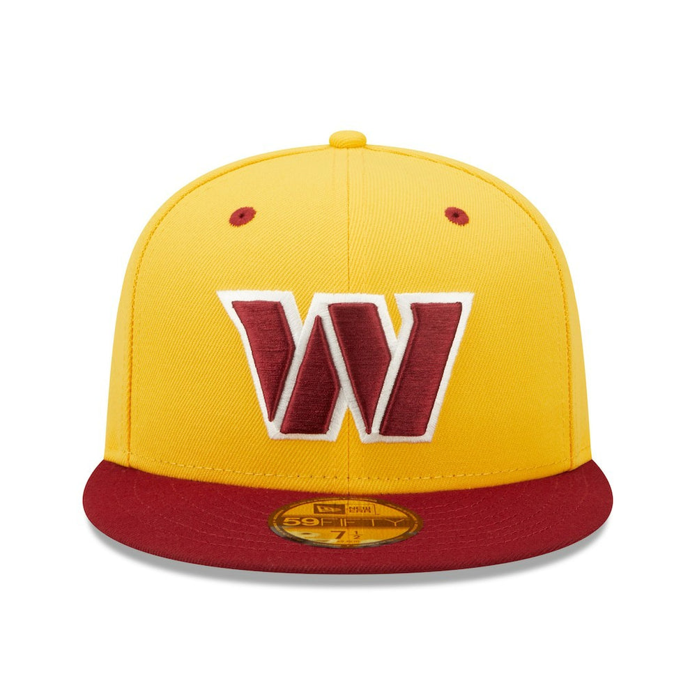 Washington Commanders New Era Flipside 2Tone 59FIFTY Fitted Hat - Gold/Burgundy - NFL