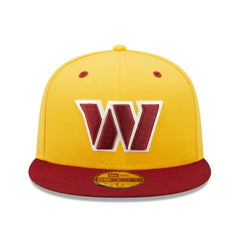 Washington Commanders New Era Flipside 2Tone 59FIFTY Fitted Hat - Gold/Burgundy - NFL