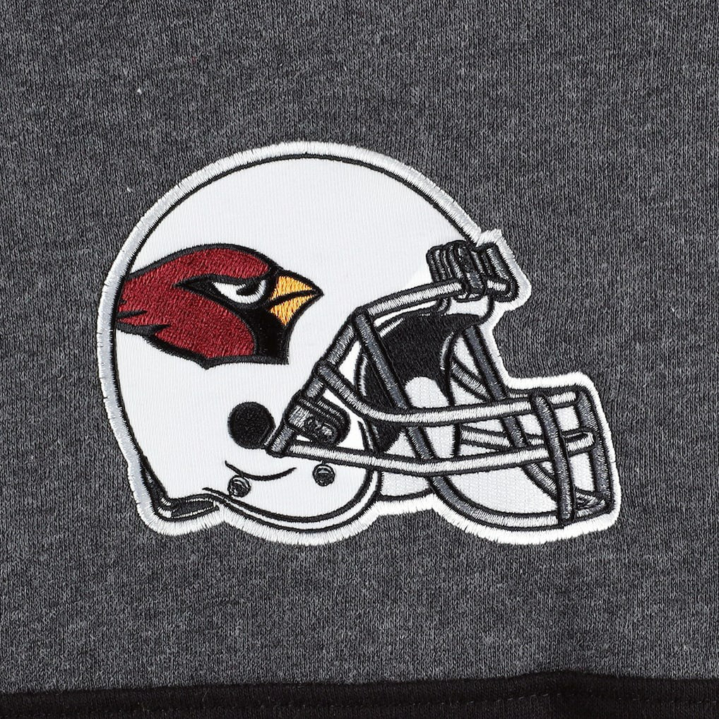 Arizona Cardinals Starter Extreme Pullover Hoodie - Heather Charcoal/Cardinal - NFL