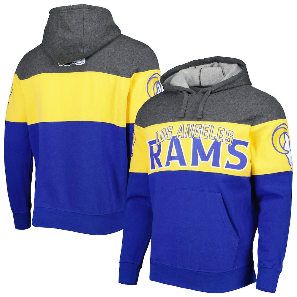 Los Angeles Rams Starter Extreme Pullover Hoodie - Heather Charcoal/Royal - NFL