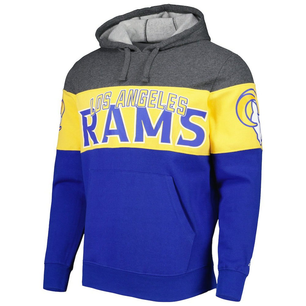 Los Angeles Rams Starter Extreme Pullover Hoodie - Heather Charcoal/Royal - NFL