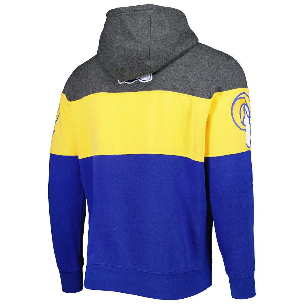 Los Angeles Rams Starter Extreme Pullover Hoodie - Heather Charcoal/Royal - NFL