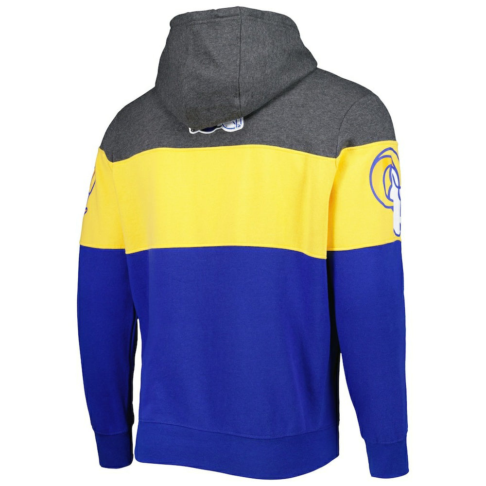 Los Angeles Rams Starter Extreme Pullover Hoodie - Heather Charcoal/Royal - NFL