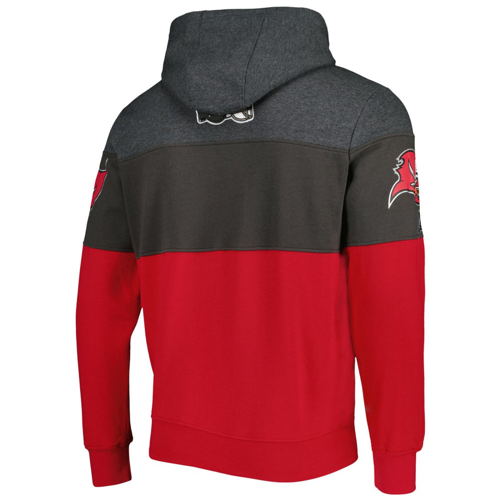 Tampa Bay Buccaneers Starter Extreme Pullover Hoodie - Heather Charcoal/Red - NFL