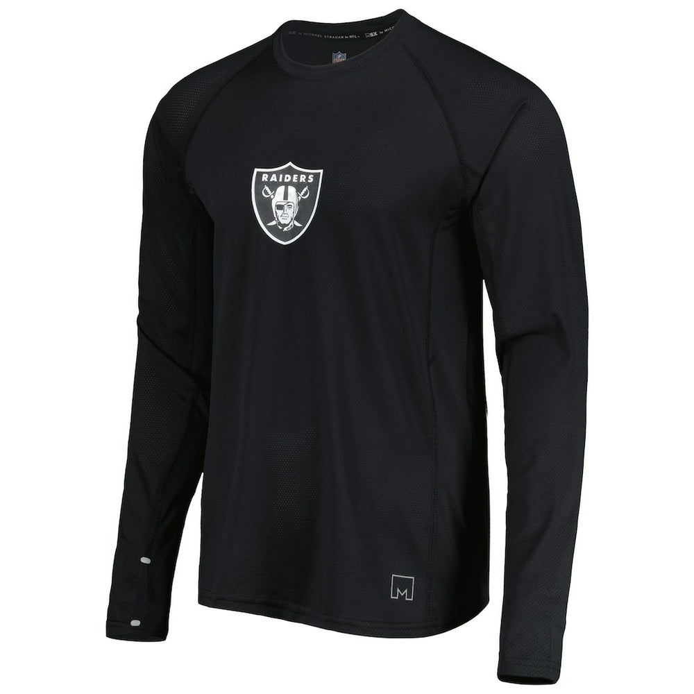 Las Vegas Raiders MSX by Michael Strahan Interval Long Sleeve Raglan T-Shirt - Black - NFL