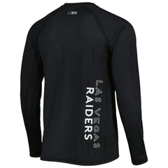 Las Vegas Raiders MSX by Michael Strahan Interval Long Sleeve Raglan T-Shirt - Black - NFL