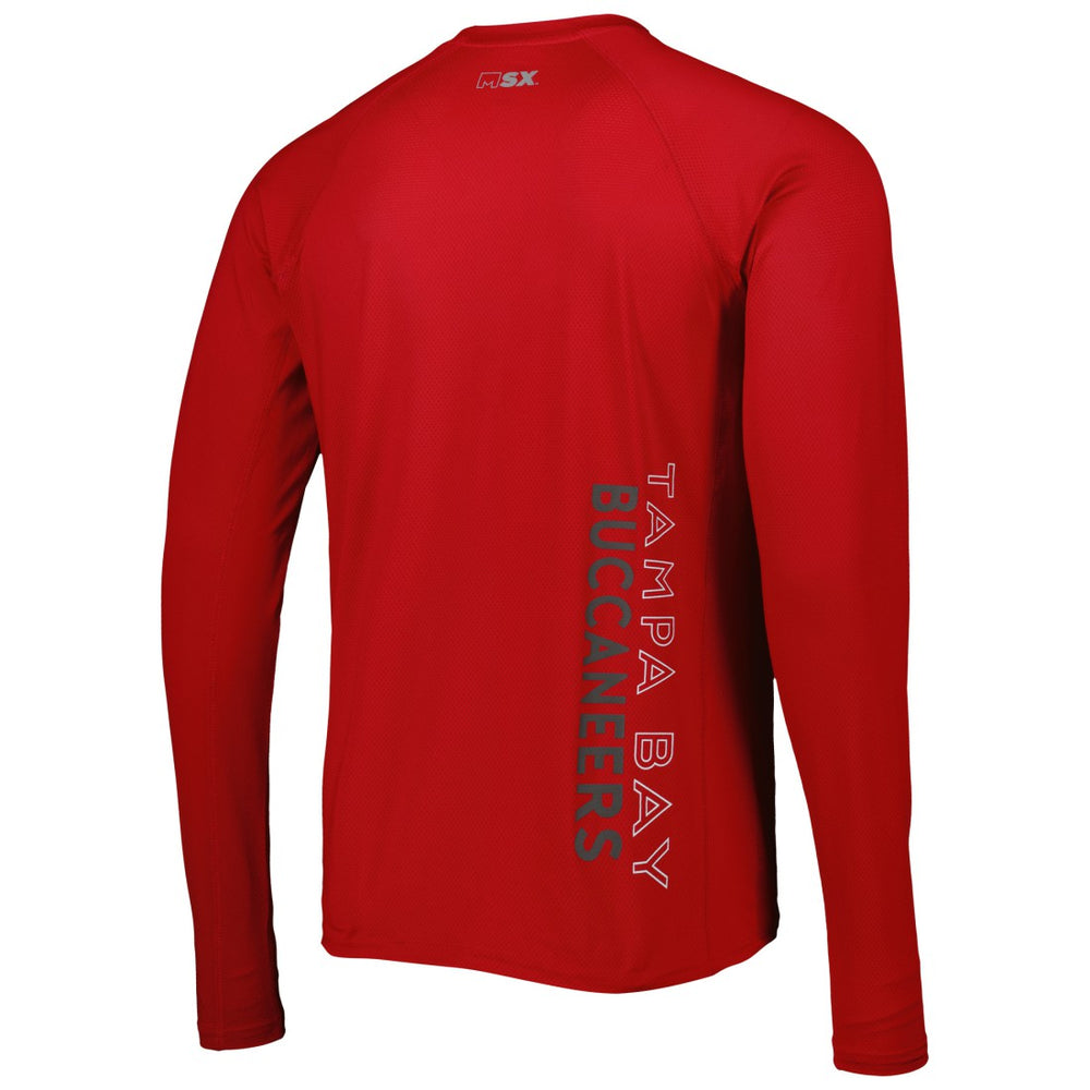 Tampa Bay Buccaneers MSX by Michael Strahan Interval Long Sleeve Raglan T-Shirt - Red - NFL