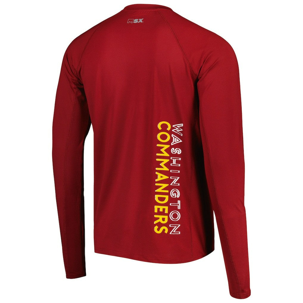 Washington Commanders MSX by Michael Strahan Interval Long Sleeve Raglan T-Shirt - Burgundy - NFL
