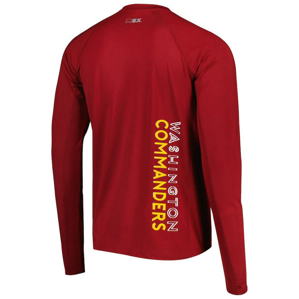 Washington Commanders MSX by Michael Strahan Interval Long Sleeve Raglan T-Shirt - Burgundy - NFL