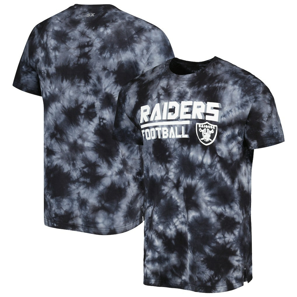 Las Vegas Raiders MSX by Michael Strahan Recovery Tie-Dye T-Shirt - Black - NFL