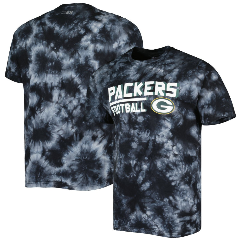 Green Bay Packers MSX by Michael Strahan Recovery Tie-Dye T-Shirt - Black - NFL