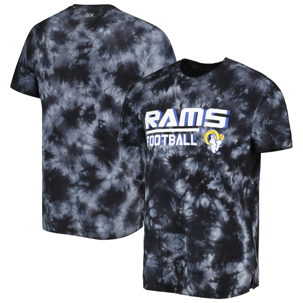 Los Angeles Rams MSX by Michael Strahan Recovery Tie-Dye T-Shirt - Black - NFL