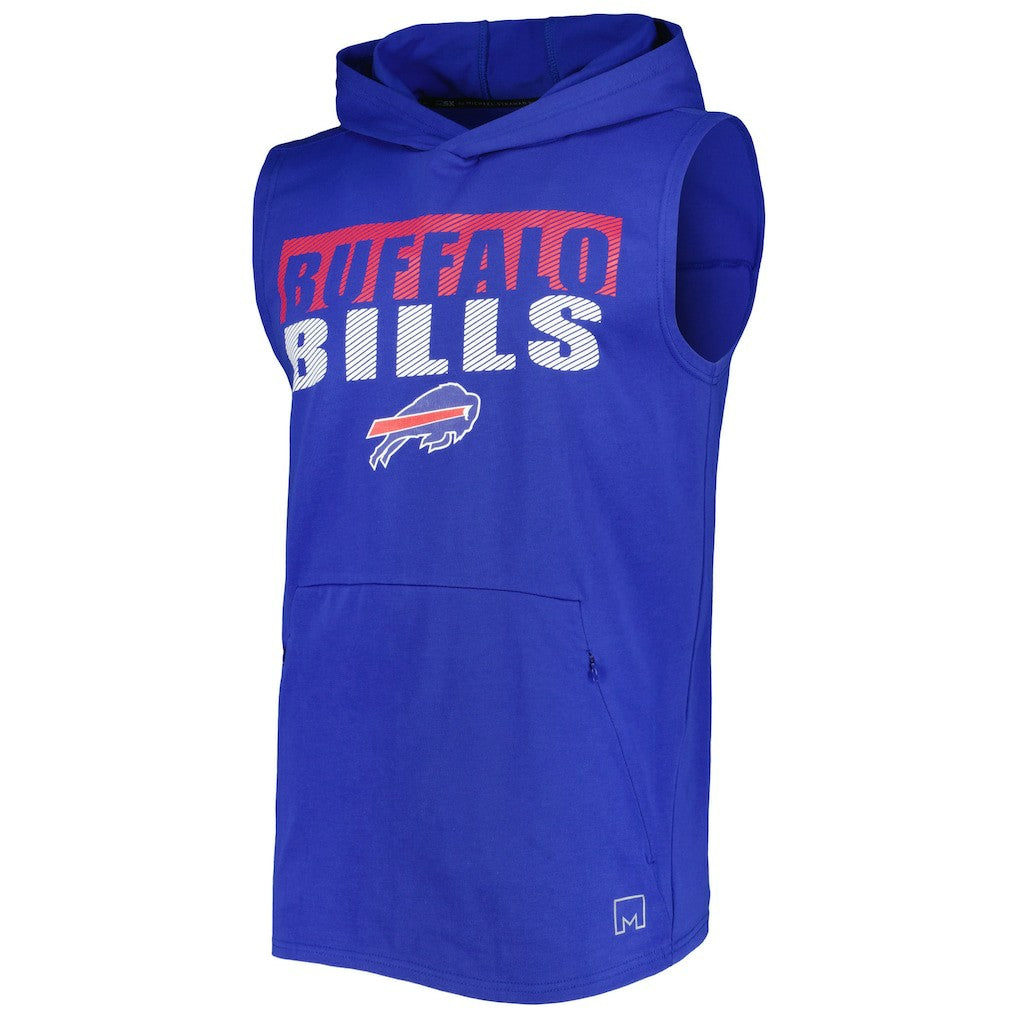 Buffalo Bills MSX by Michael Strahan Relay Sleeveless Pullover Hoodie - Royal - NFL