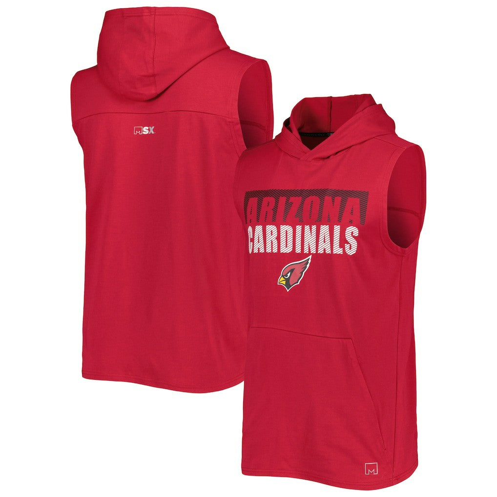 Arizona Cardinals MSX by Michael Strahan Relay Sleeveless Pullover Hoodie - Cardinal - NFL