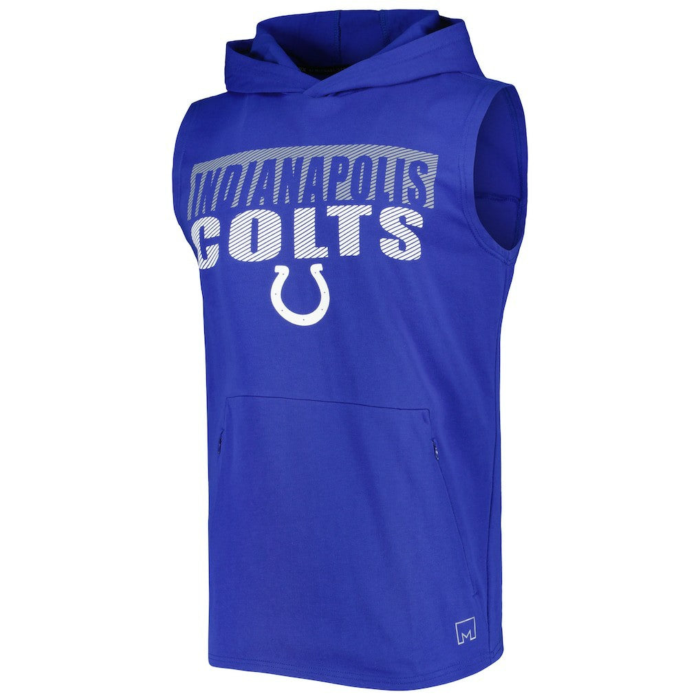 Indianapolis Colts MSX by Michael Strahan Relay Sleeveless Pullover Hoodie - Royal - NFL