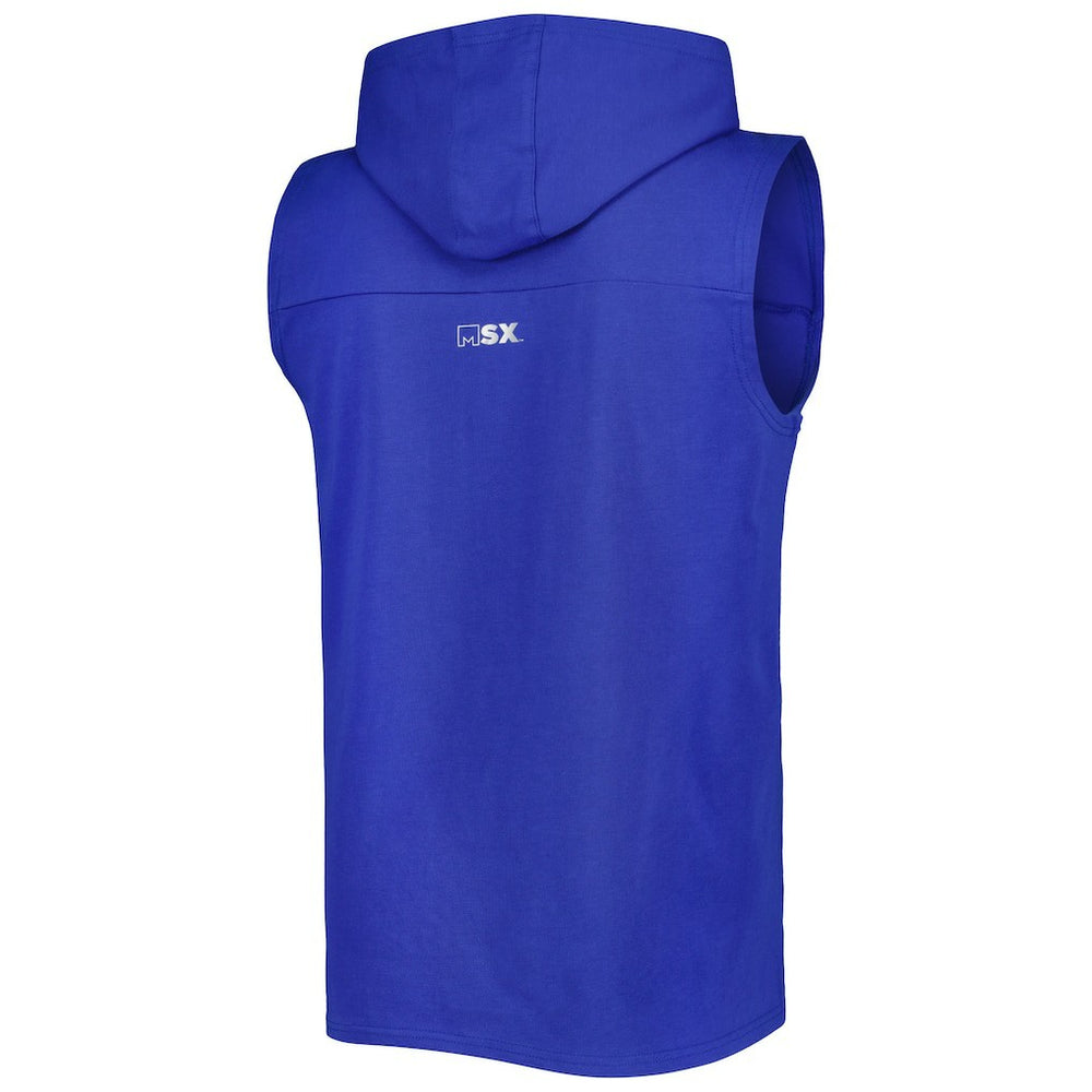 Indianapolis Colts MSX by Michael Strahan Relay Sleeveless Pullover Hoodie - Royal - NFL