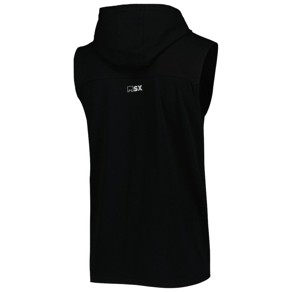New Orleans Saints MSX by Michael Strahan Relay Sleeveless Pullover Hoodie - Black - NFL