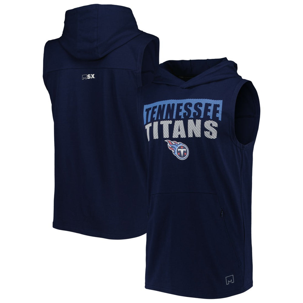 Tennessee Titans MSX by Michael Strahan Relay Sleeveless Pullover Hoodie - Navy - NFL