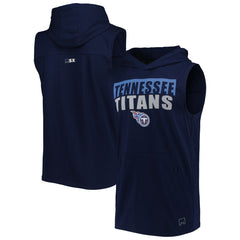 Tennessee Titans MSX by Michael Strahan Relay Sleeveless Pullover Hoodie - Navy - NFL