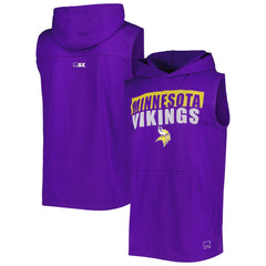 Minnesota Vikings MSX by Michael Strahan Relay Sleeveless Pullover Hoodie - Purple - NFL
