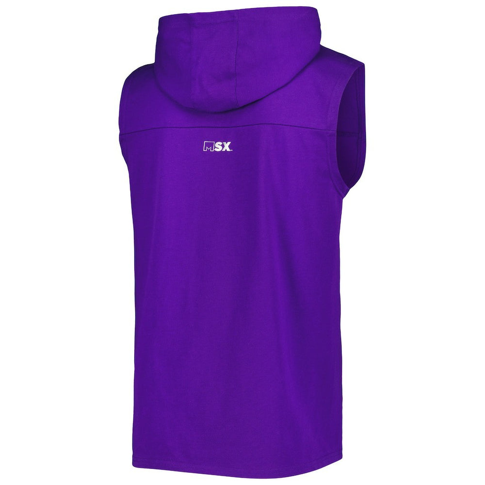 Minnesota Vikings MSX by Michael Strahan Relay Sleeveless Pullover Hoodie - Purple - NFL