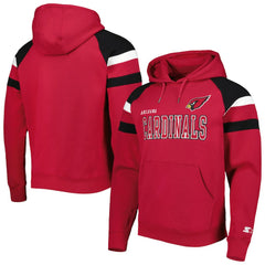 Arizona Cardinals Starter Draft Fleece Raglan Pullover Hoodie - Cardinal - NFL
