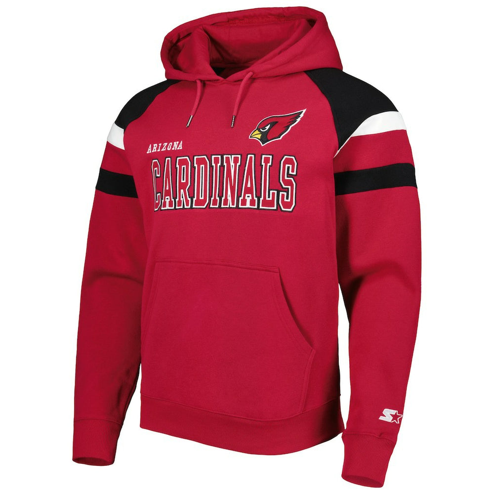 Arizona Cardinals Starter Draft Fleece Raglan Pullover Hoodie - Cardinal - NFL