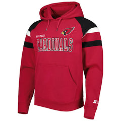 Arizona Cardinals Starter Draft Fleece Raglan Pullover Hoodie - Cardinal - NFL