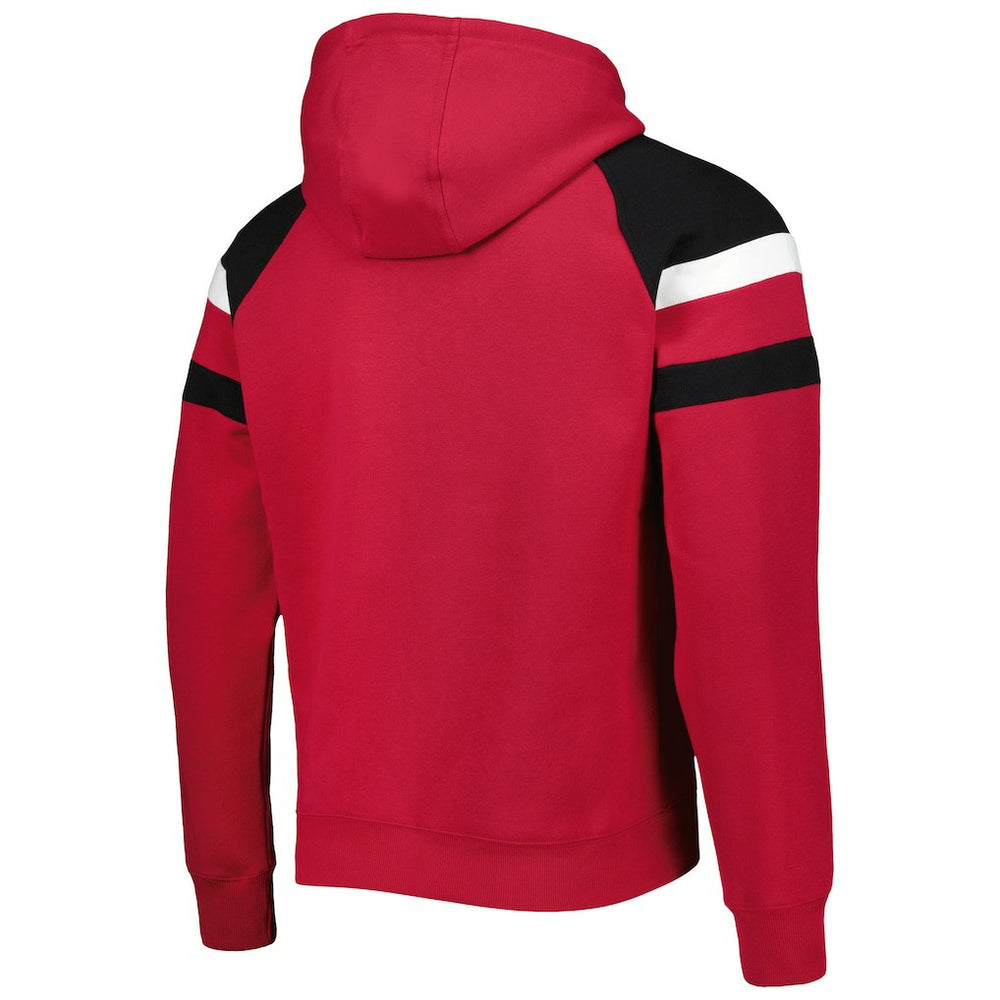 Arizona Cardinals Starter Draft Fleece Raglan Pullover Hoodie - Cardinal - NFL