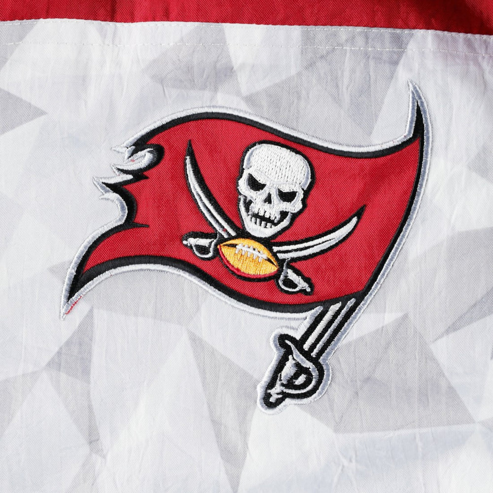 Tampa Bay Buccaneers Starter Thursday Night Gridiron Raglan Half-Zip Hooded Jacket - White/Red - NFL