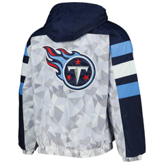 Tennessee Titans Starter Thursday Night Gridiron Raglan Half-Zip Hooded Jacket - White/Navy - NFL