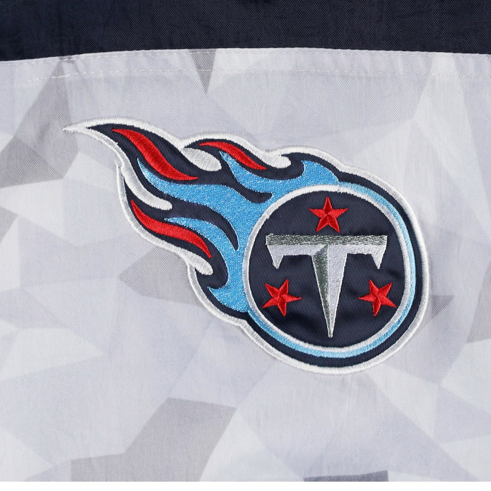 Tennessee Titans Starter Thursday Night Gridiron Raglan Half-Zip Hooded Jacket - White/Navy - NFL