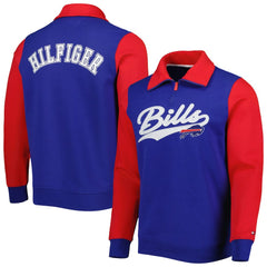 Buffalo Bills Tommy Hilfiger Aiden Quarter-Zip Sweatshirt - Royal/Red - NFL