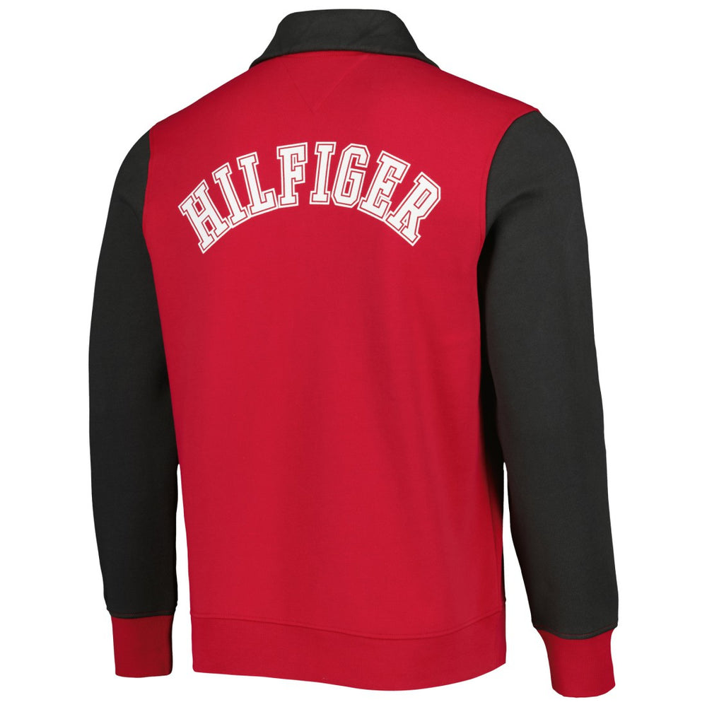 Tampa Bay Buccaneers Tommy Hilfiger Aiden Quarter-Zip Sweatshirt - Red/Pewter - NFL