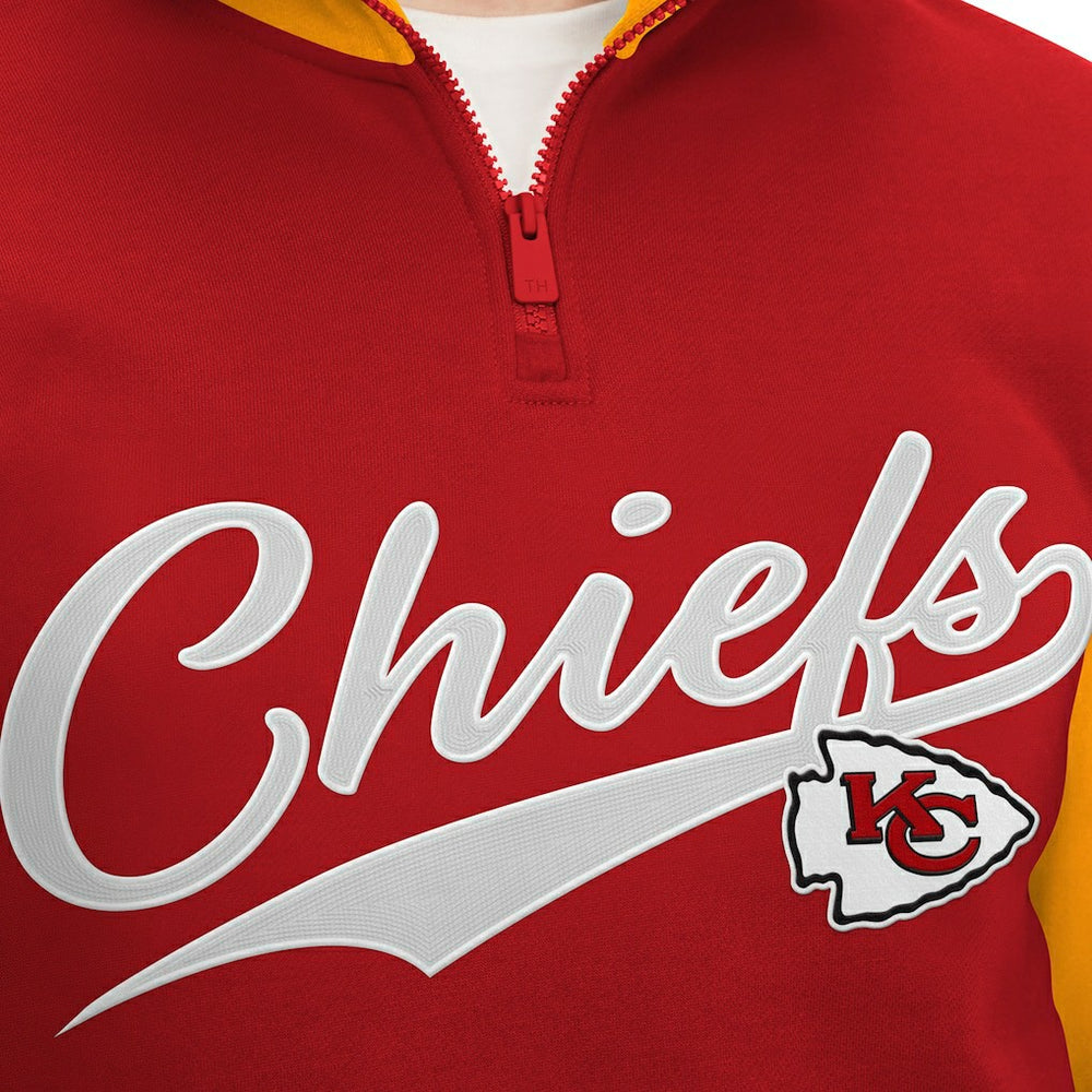Kansas City Chiefs Tommy Hilfiger Aiden Quarter-Zip Sweatshirt - Red/Gold - NFL