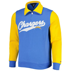 Los Angeles Chargers Tommy Hilfiger Aiden Quarter-Zip Sweatshirt - Powder Blue/Gold - NFL