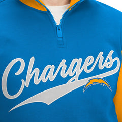 Los Angeles Chargers Tommy Hilfiger Aiden Quarter-Zip Sweatshirt - Powder Blue/Gold - NFL