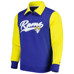 Los Angeles Rams Tommy Hilfiger Aiden Quarter-Zip Sweatshirt - Royal/Gold - NFL