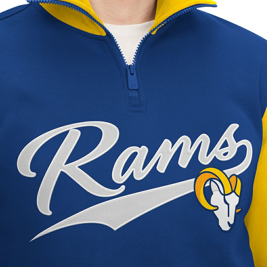 Los Angeles Rams Tommy Hilfiger Aiden Quarter-Zip Sweatshirt - Royal/Gold - NFL
