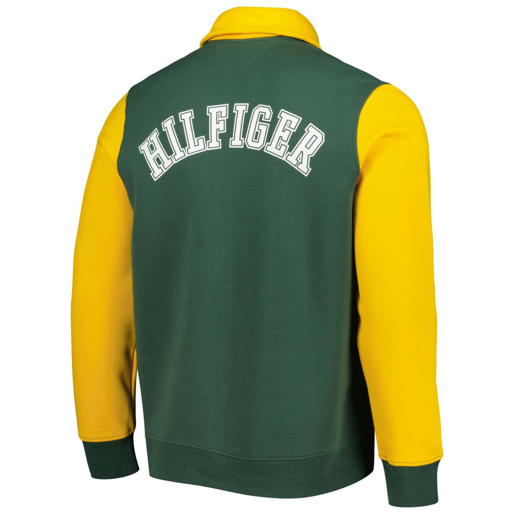 Green Bay Packers Tommy Hilfiger Aiden Quarter-Zip Sweatshirt - Green/Gold - NFL