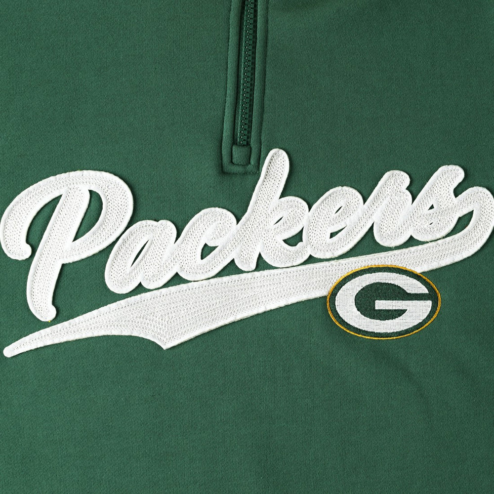 Green Bay Packers Tommy Hilfiger Aiden Quarter-Zip Sweatshirt - Green/Gold - NFL